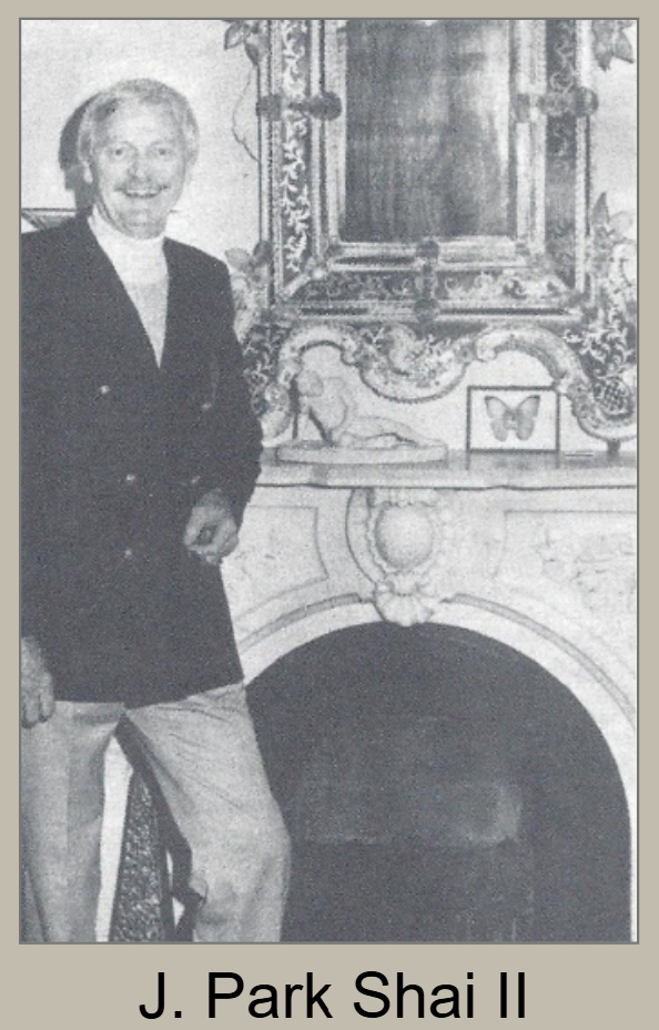 J. Park Shai II standing in front of a fireplace at the Davis-Shai House in Heath, Ohio.