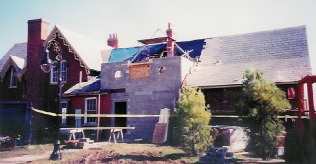 The Davis-Shai House in Heath, Ohio after restoration began to save the landmark after the move to its new location.