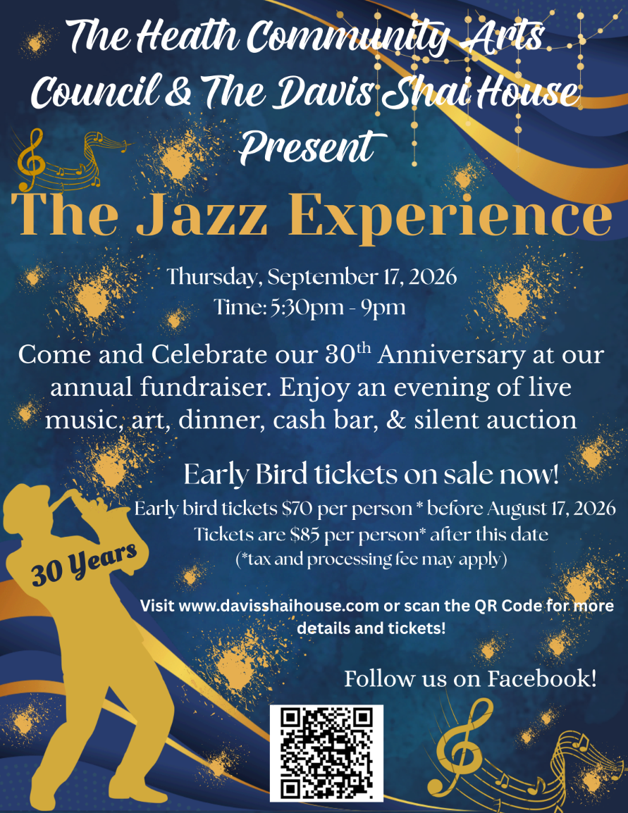 The Davis-Shai House's annual fundraiser 2026 Jazz Experience september 17 2026 live music art dinner silent auction