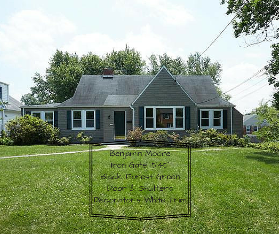 Benjamin Moore Iron Gate Exterior Ready seal exterior wood stain.