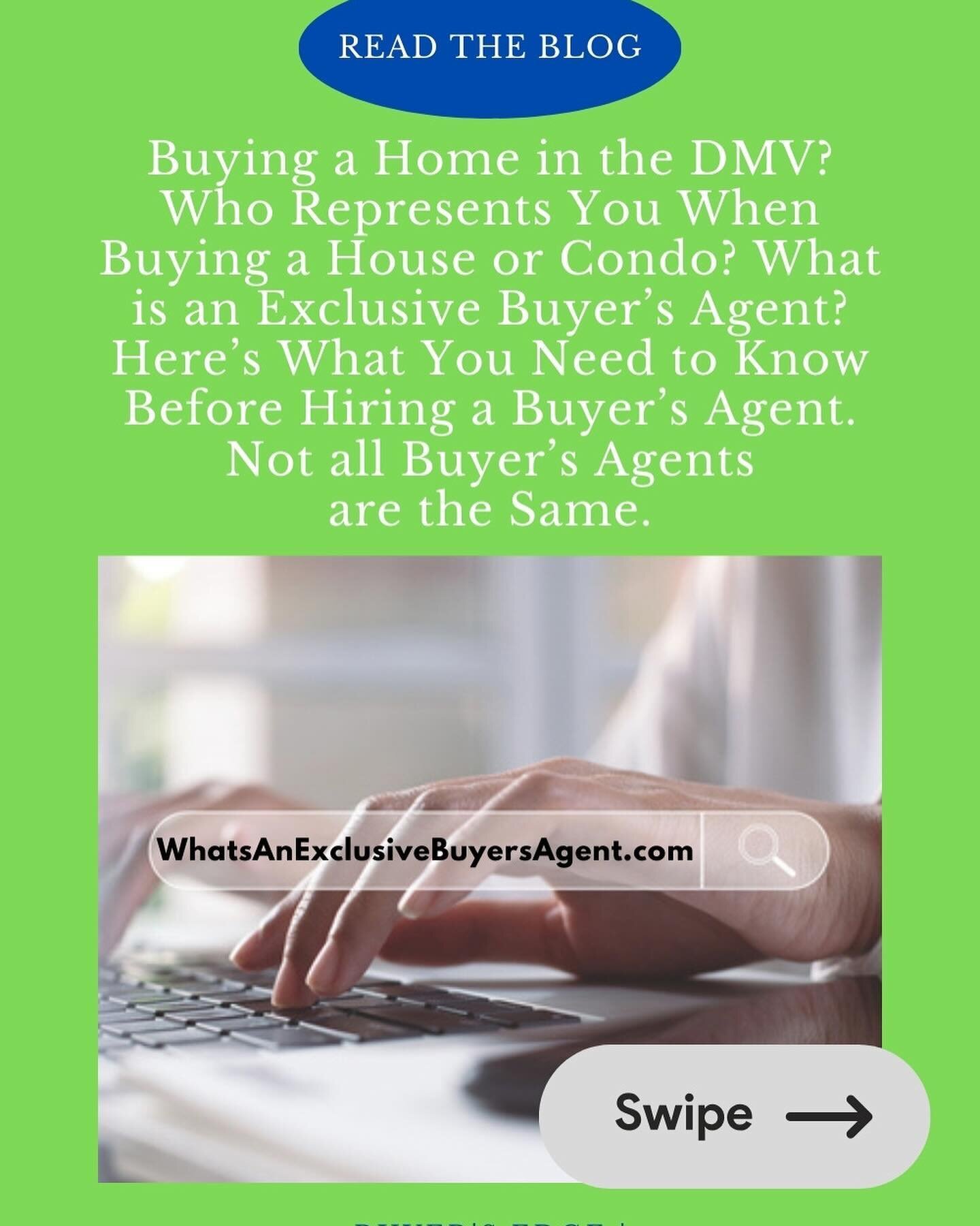 Buying a Home in the DMV?
Who Represents You When Buying a House or Condo? What is an Exclusive Buyer&rsquo;s Agent?
Here&rsquo;s What You Need to Know Before Hiring a Buyer&rsquo;s Agent.
Not all Buyer&rsquo;s Agents are the Same. 

Are you embarkin