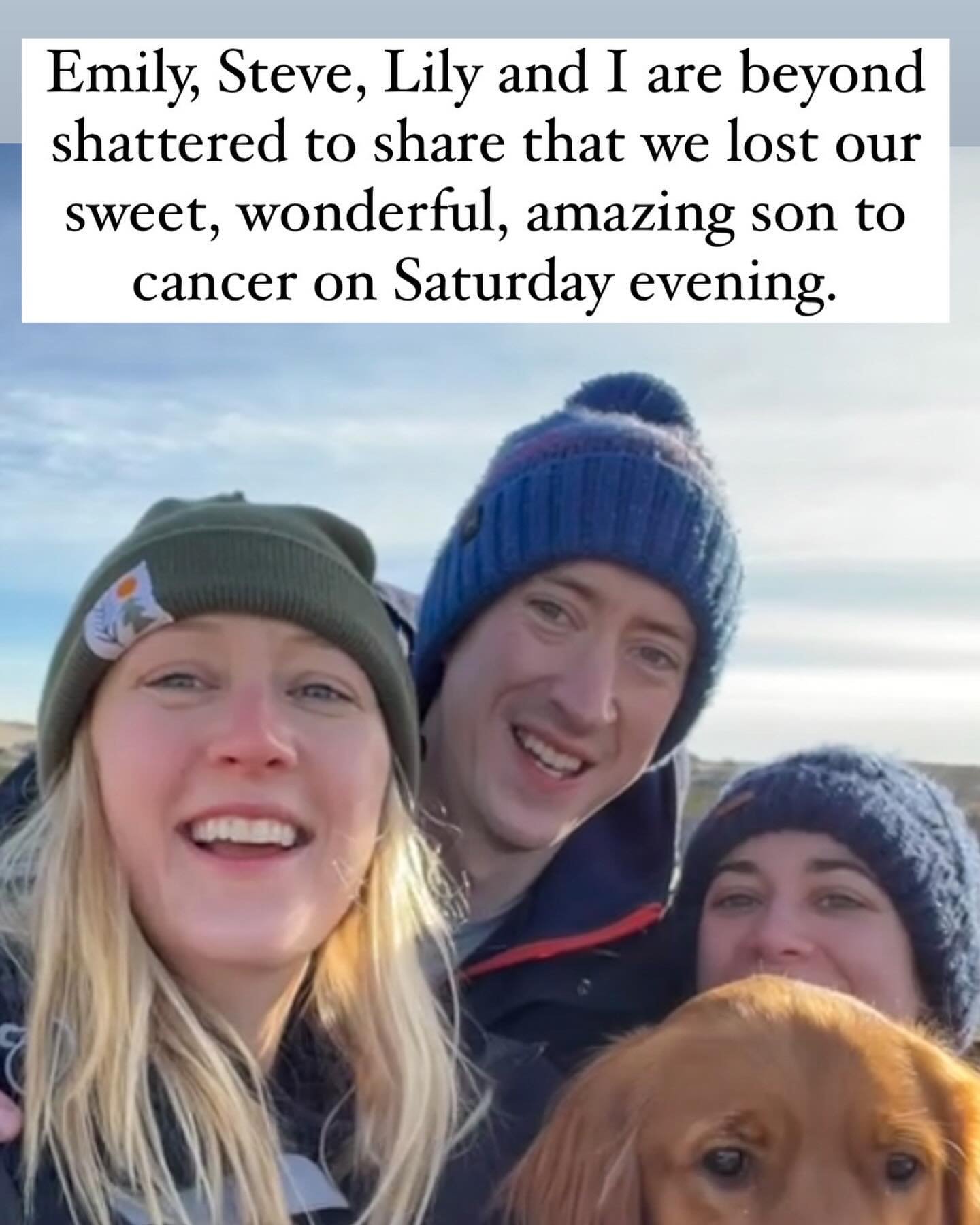Emily, Steve, Lily and I are beyond shattered to share that we lost our sweet, wonderful, amazing son to cancer on Saturday.
 
https://www.dignitymemorial.com/obituaries/new-york-ny/robert-carpenter-11759665
