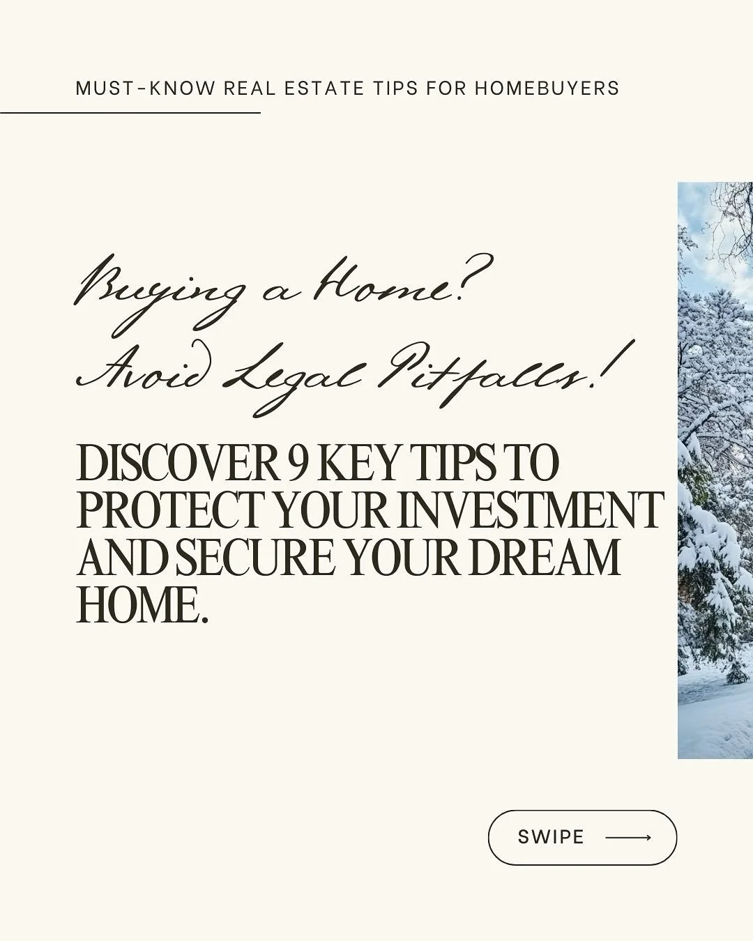 Avoid Legal Pitfalls with an Exclusive Buyer&rsquo;s Agent 🏡

When buying a home, you deserve full representation. An Exclusive Buyer&rsquo;s Agent works solely for you&mdash;no divided loyalties, just expert guidance to help you navigate contracts,