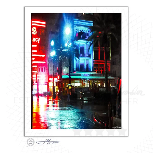 Limited Edition Print of Colorful Canal Street - New Orleans