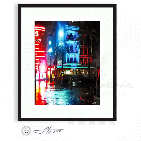 Limited Edition Print of Colorful Canal Street - New Orleans