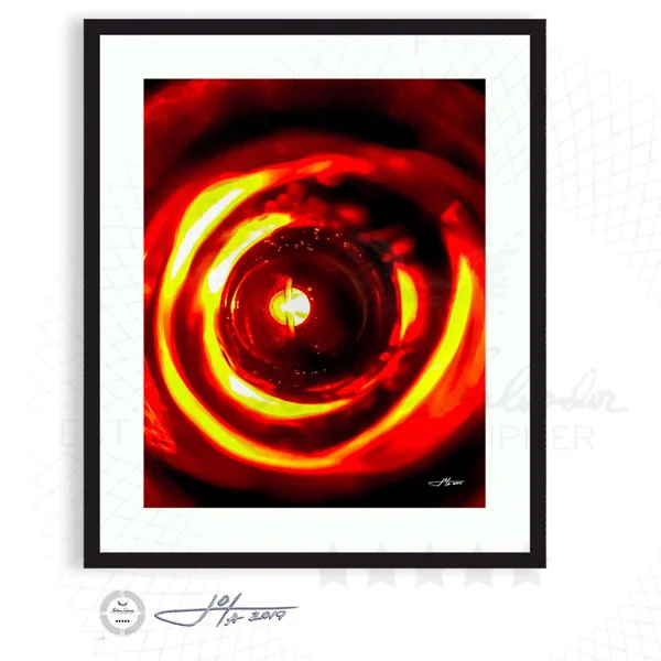 At the Bottom of the Sea, Your Eyes No. 1 (Modern Abstract in Orange)