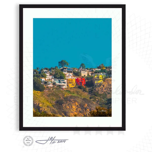 California Hills Dotted with Colorful Homes - Limited Edition Fine Art Photography