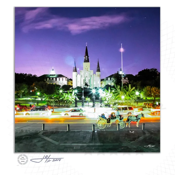 Historic Jackson Square In Night Lights - Limited Edition Fine Art Photography