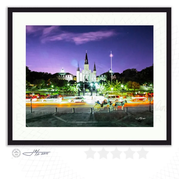 Historic Jackson Square In Night Lights - Limited Edition Fine Art Photography