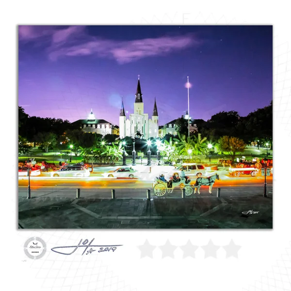 Historic Jackson Square In Night Lights - Limited Edition Fine Art Photography
