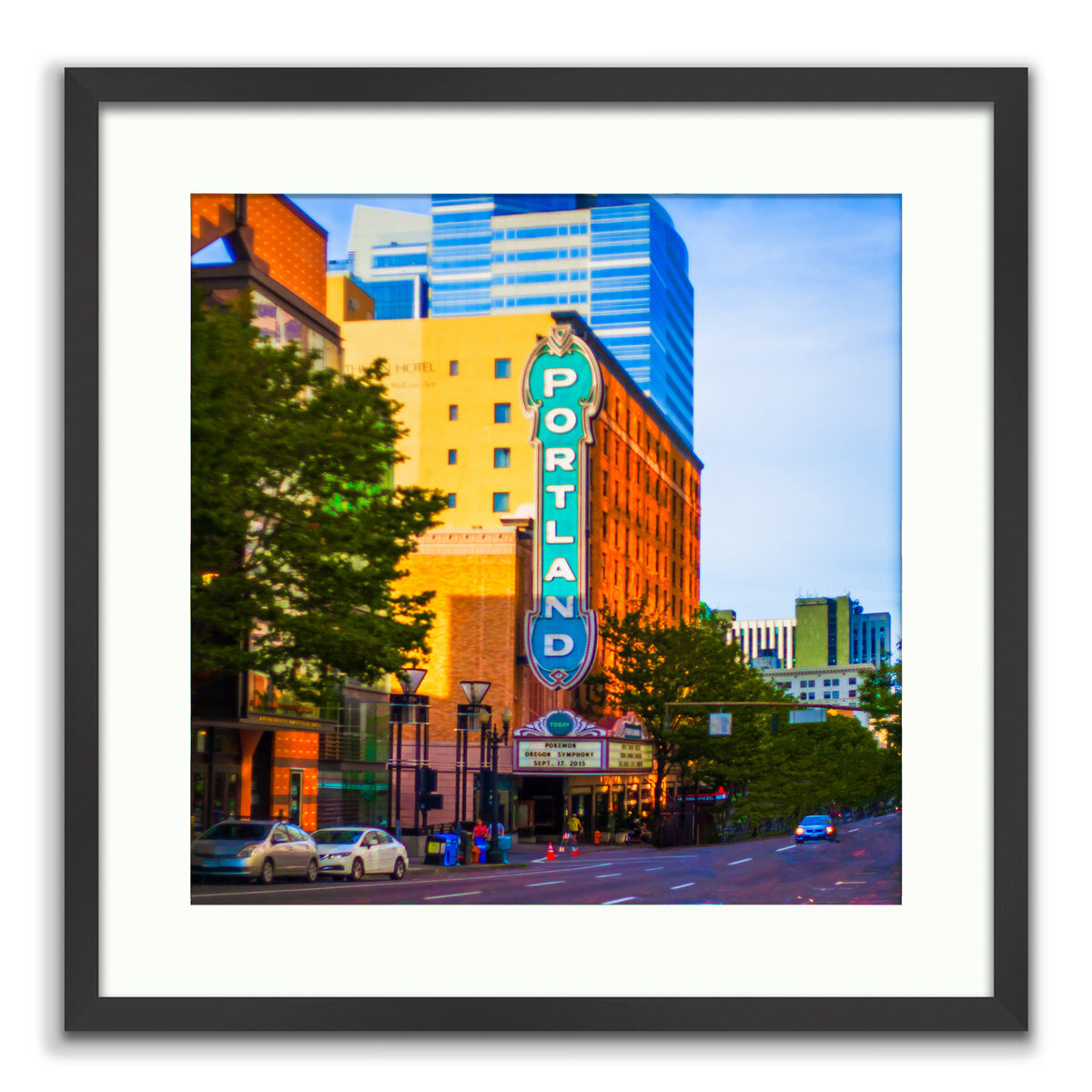 Cityscape featuring a Portland Concert Hall In Full Color - Limited Edition Fine Art Photography