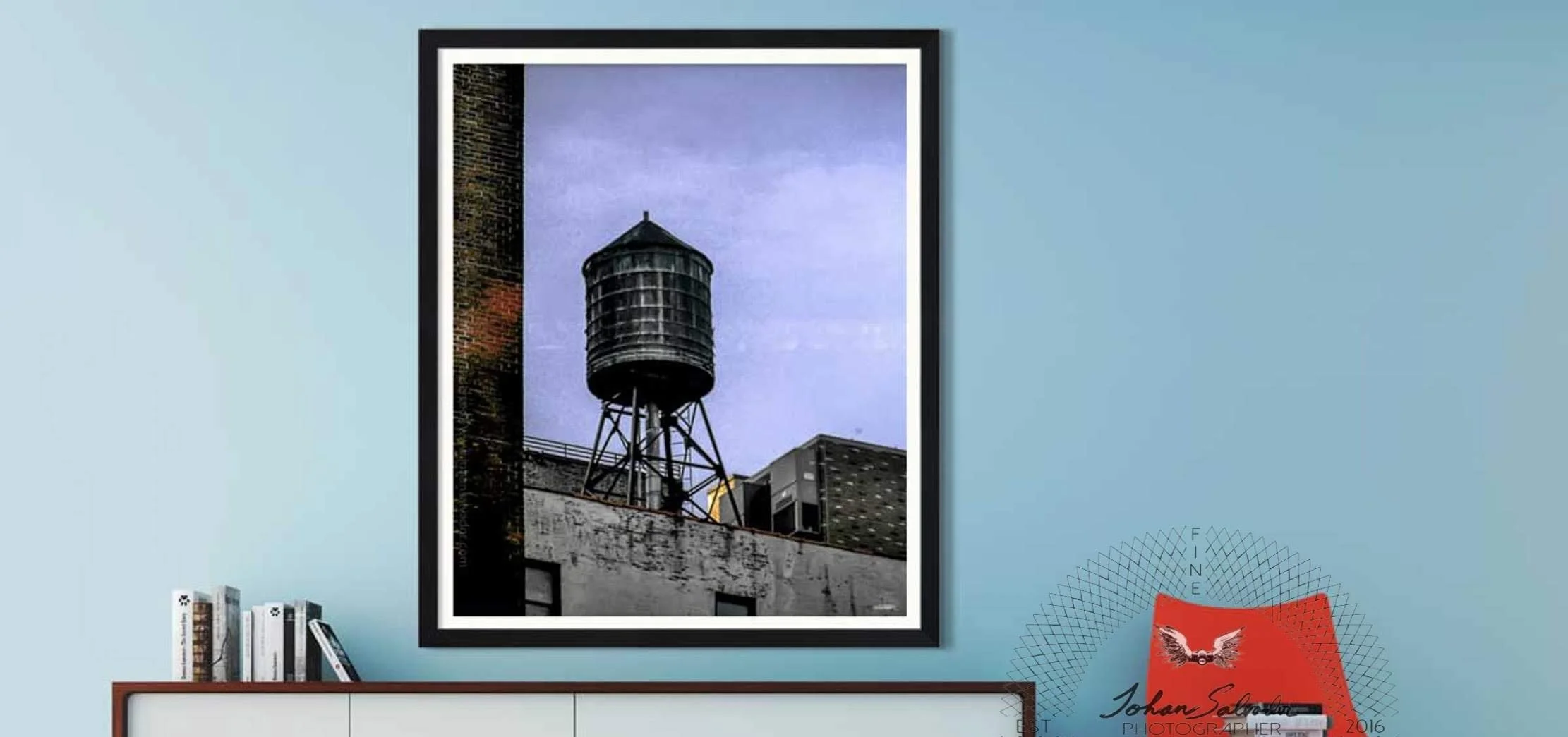 New York Water Tower Against a Dawn Sky - Limited Edition Fine Art Photography