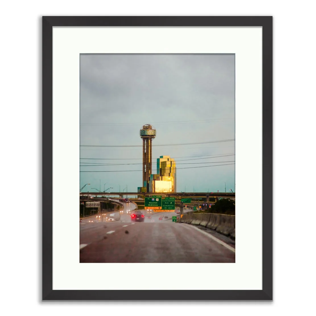 On the Road to Reunion Tower, Modern Cityscape - Limited Edition Fine Art Photography