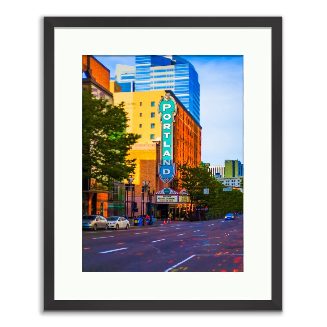Cityscape featuring a Portland Concert Hall In Full Color - Limited Edition Fine Art Photography