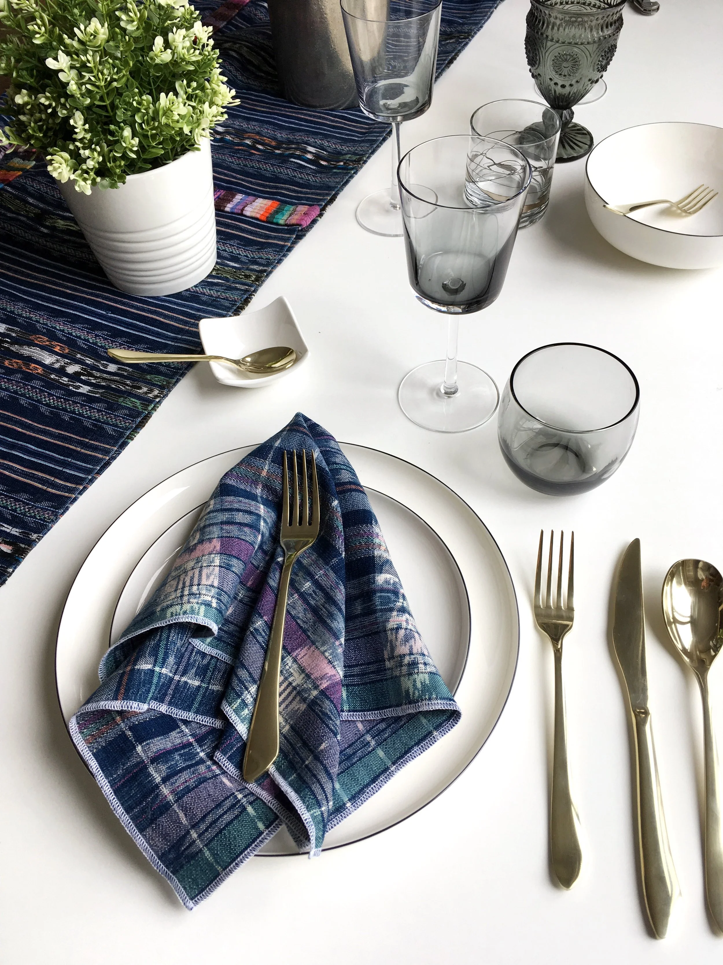 Catarina Cotton Napkin - Cobalt