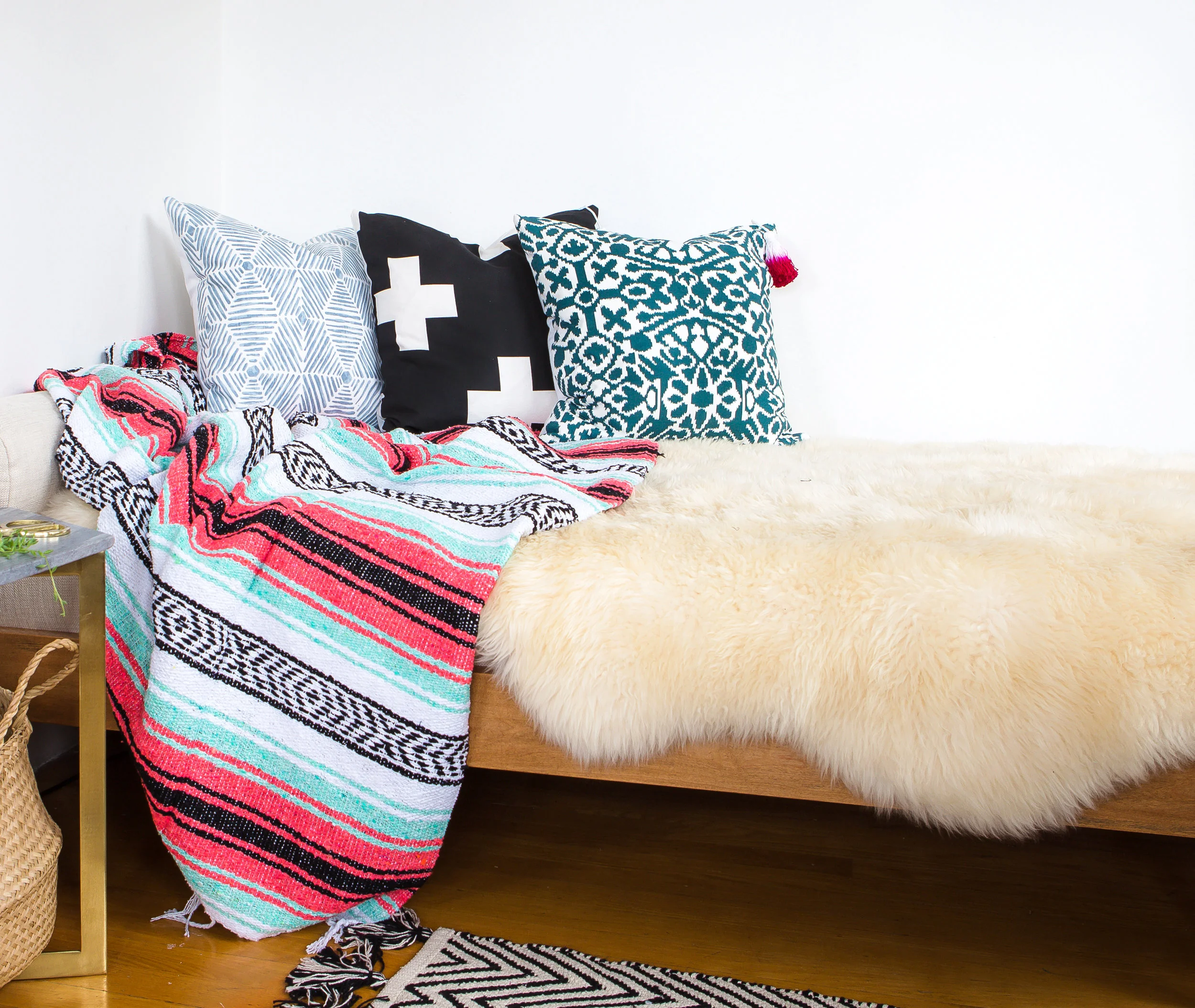 EBB & FLOW La Cabaña Blanket - Mint/Coral