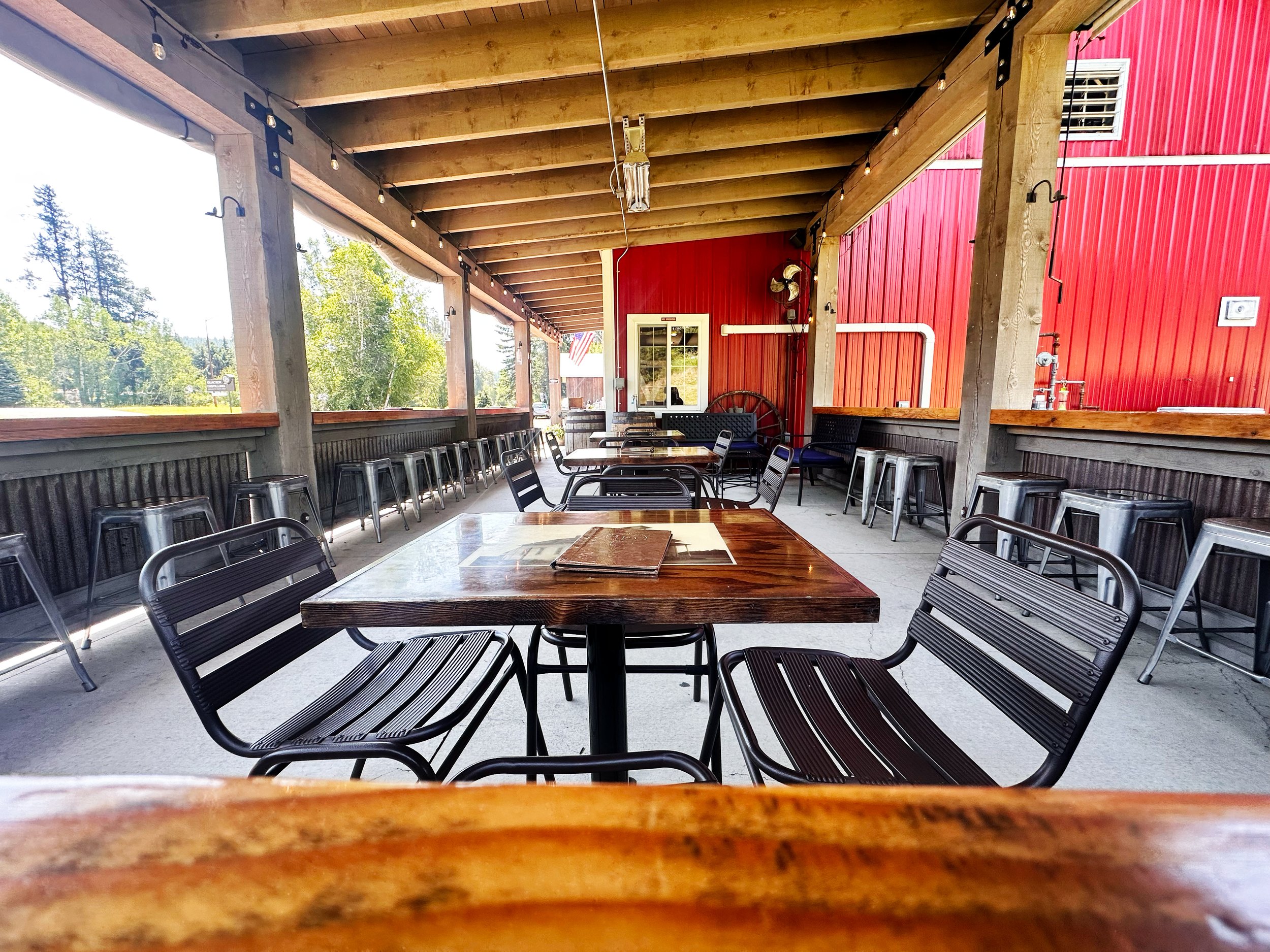 Spacious outdoor seating-perfect for enjoying drinks in a relaxing atmosphere.