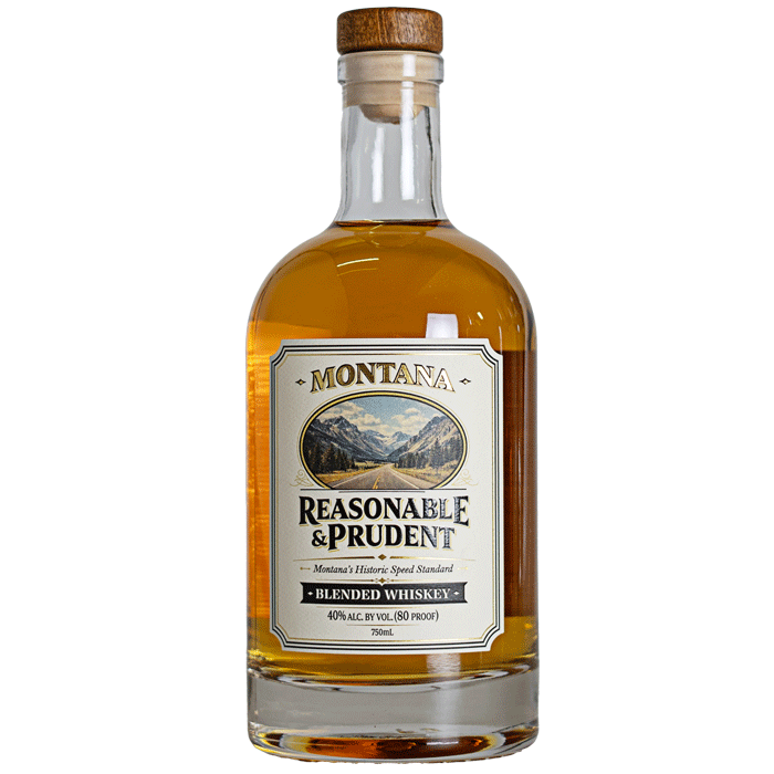Bottle of Reasonable and Prudent Blended Whiskey without a background