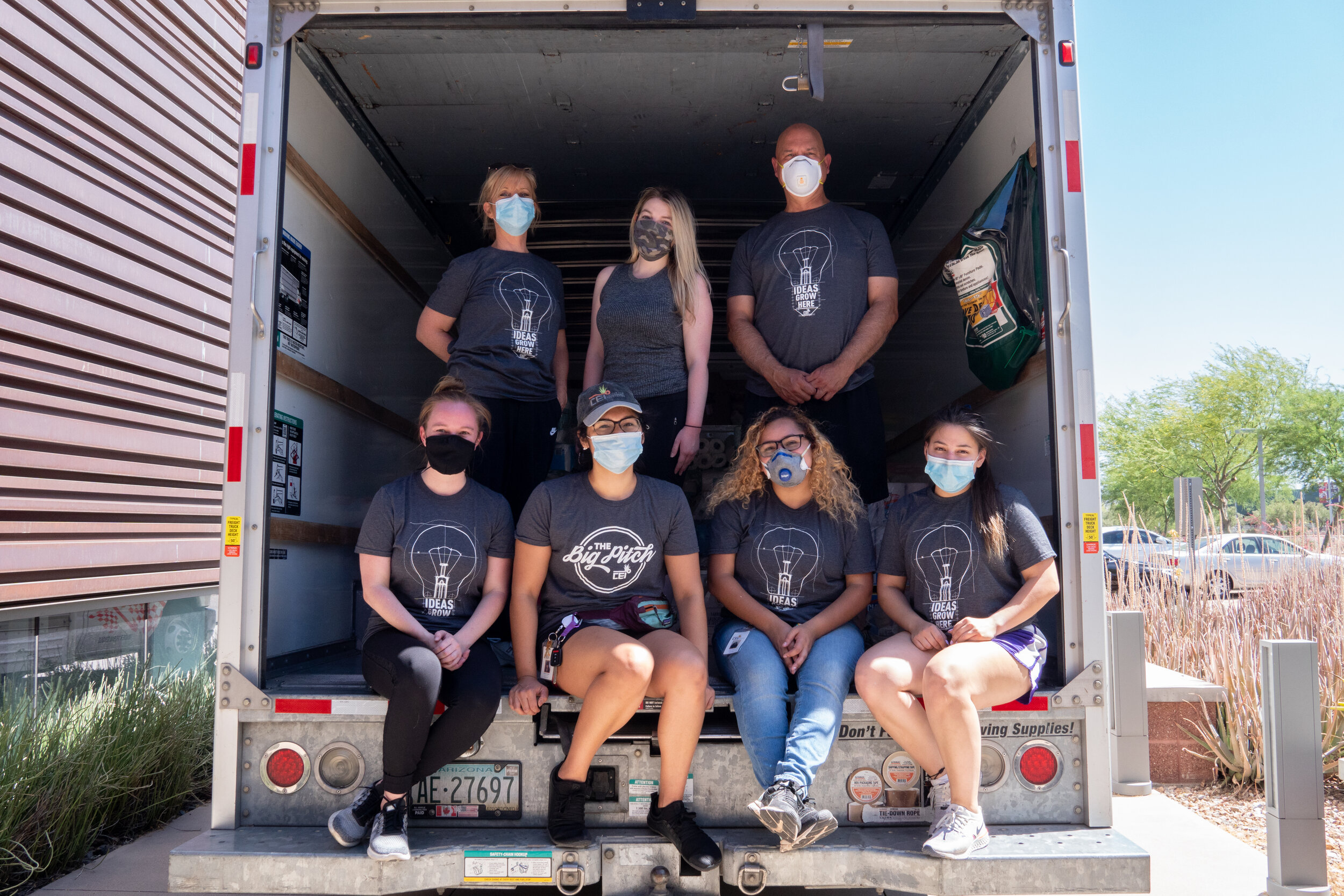 Pictured here is CEI’s team in Phoenix team captured in Phoenix after loading up a U-Haul with hundreds of donations for the Hopi people!