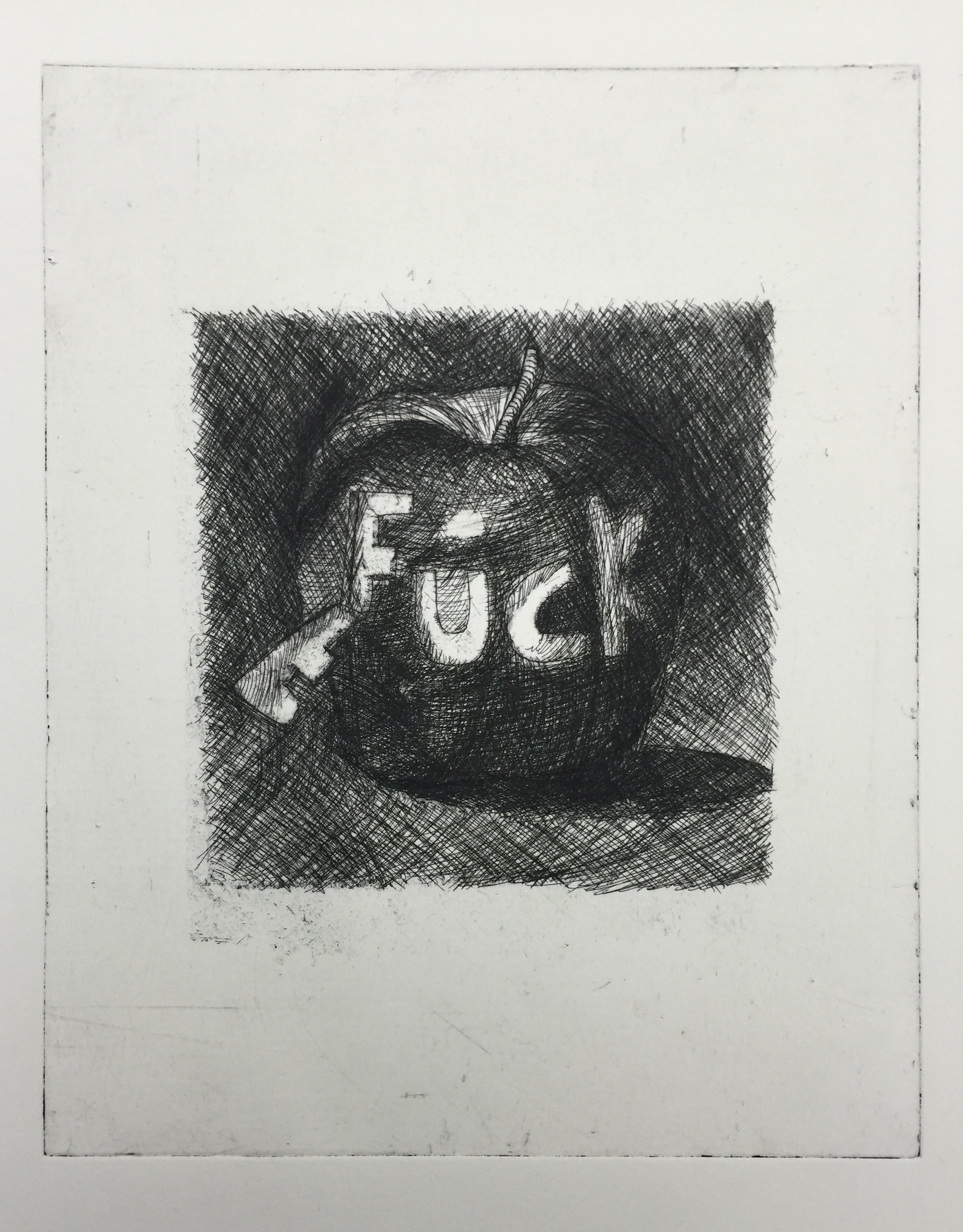 An Apple a Day, etching print