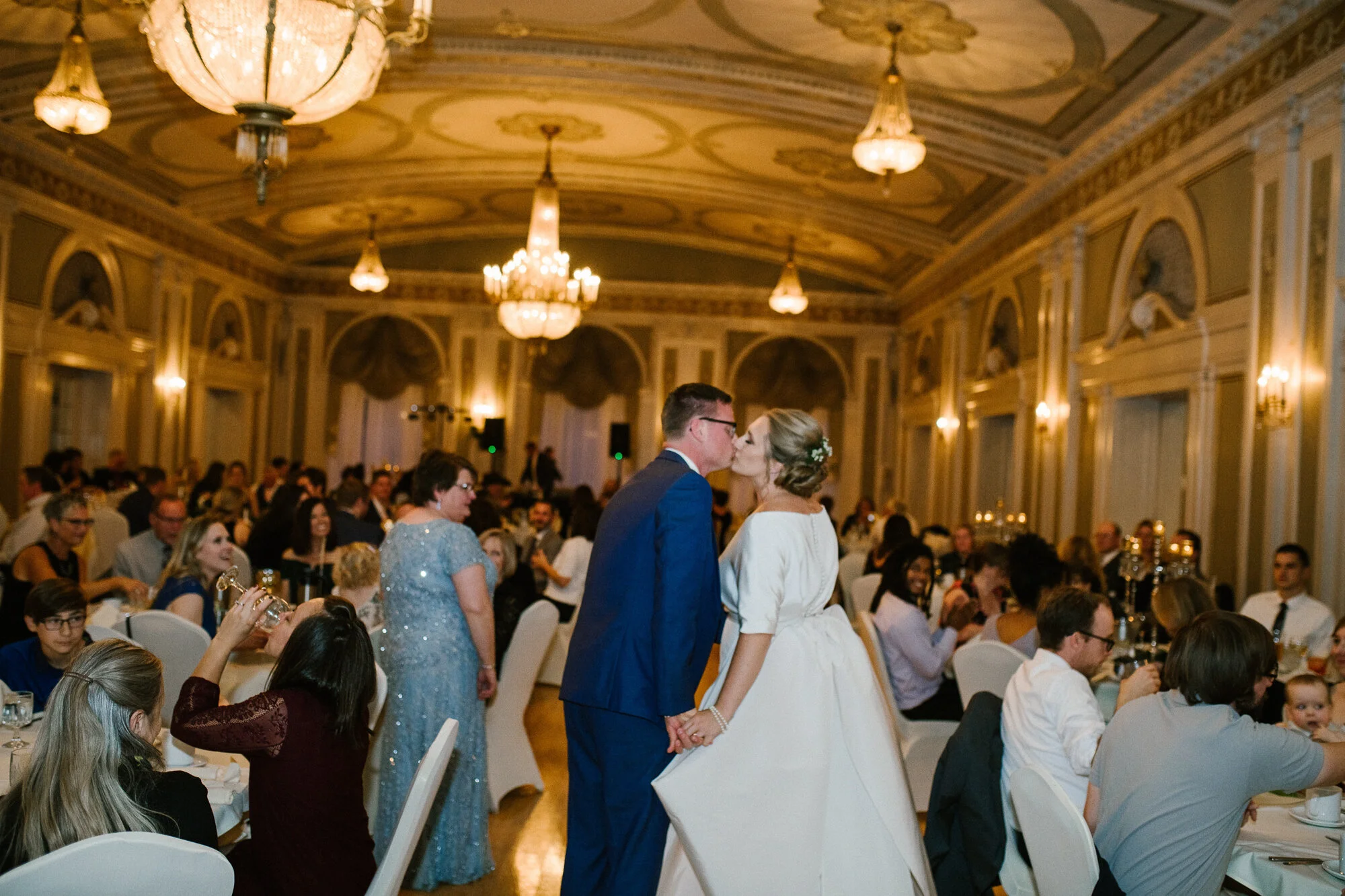 Jacqueline's Gown with Dramatic Bow Duluth Wedding Custom Wedding