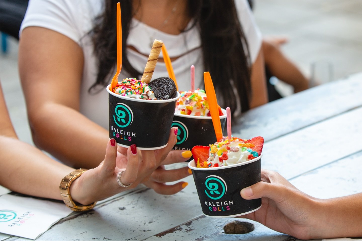 Thanks for rolling with us, Raleigh! Your support keeps our team smiling &amp; our ice cream flowing. 

#raleighrolls #thankyouraleigh #rolledicecream