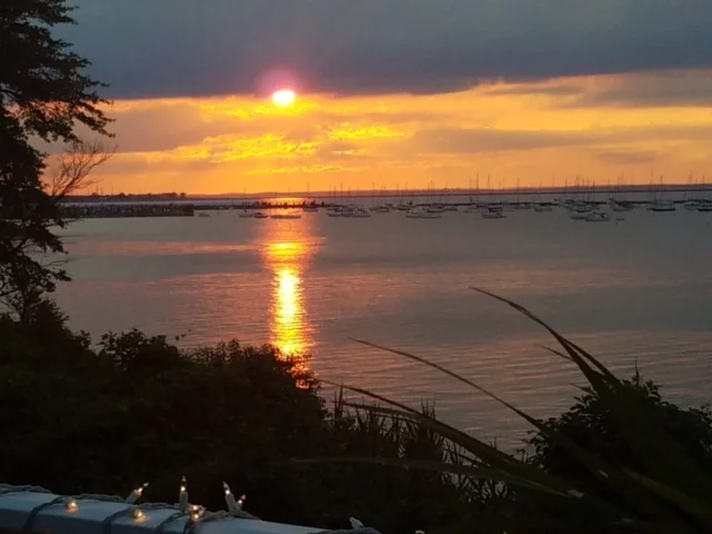  Seeing sunset from Tina's deck. 