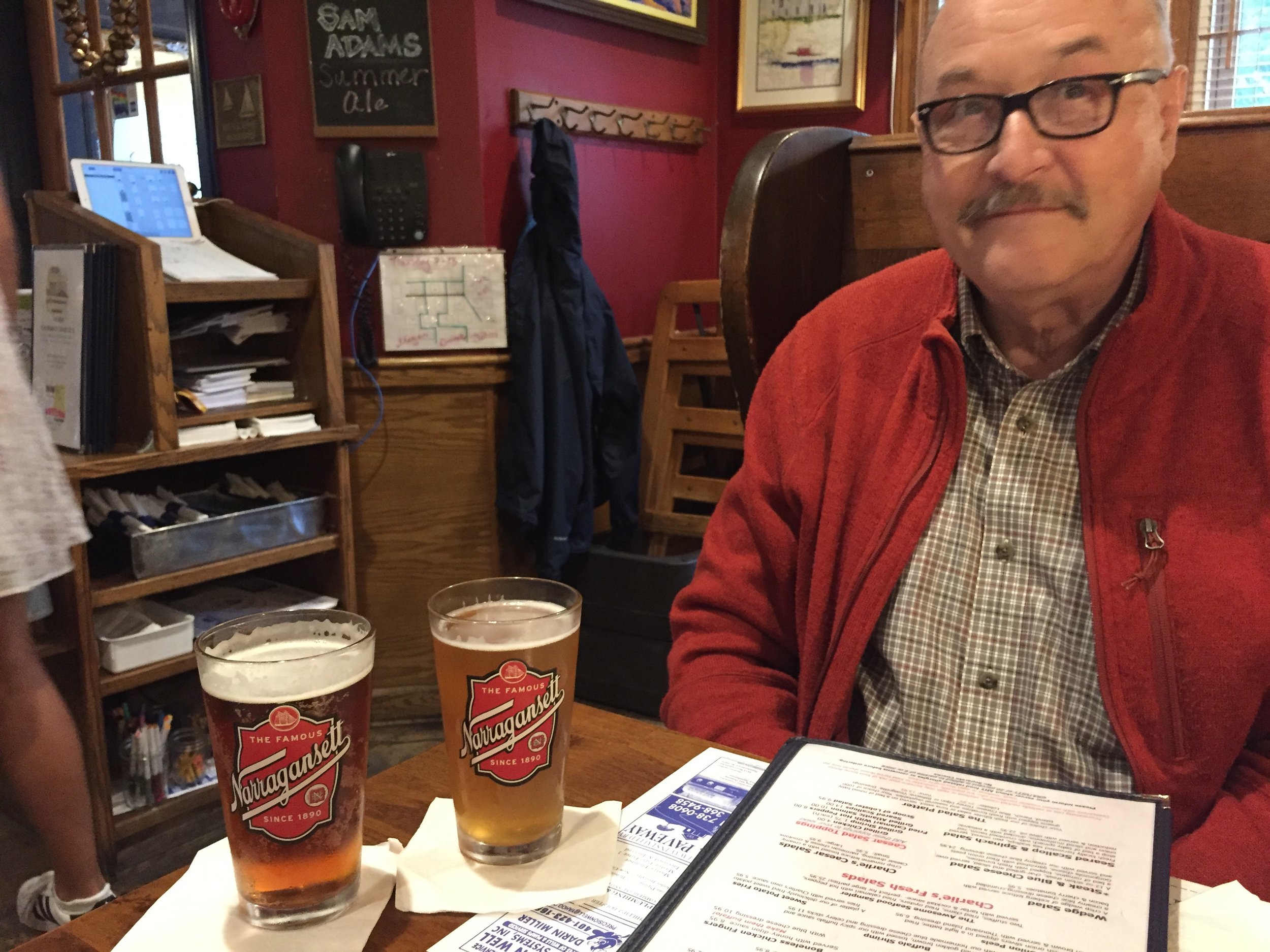  Andy with two Narragansett Bay beers! 