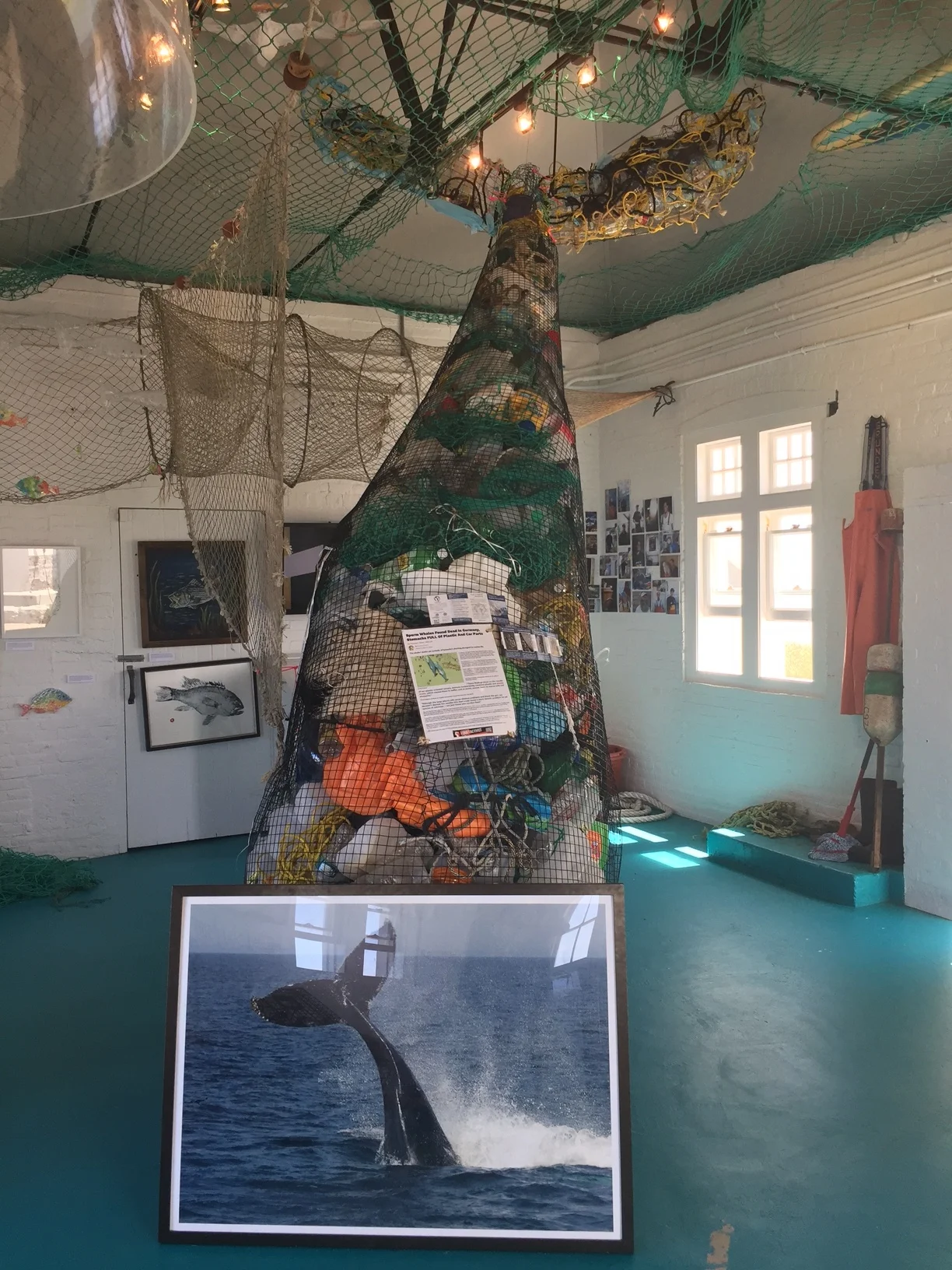  Protest art. &nbsp;A sculpture of a whale filled with the ocean trash that killed it. 