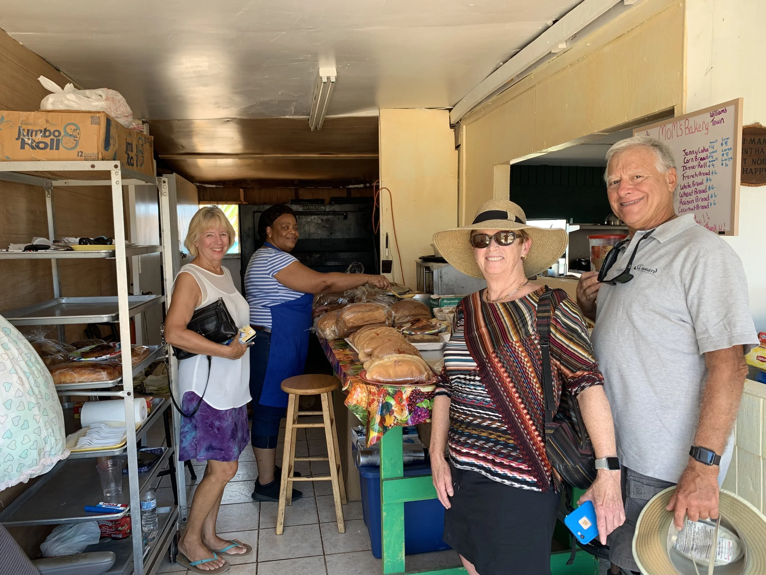 With Joe and Peggy at Mom's Bakery