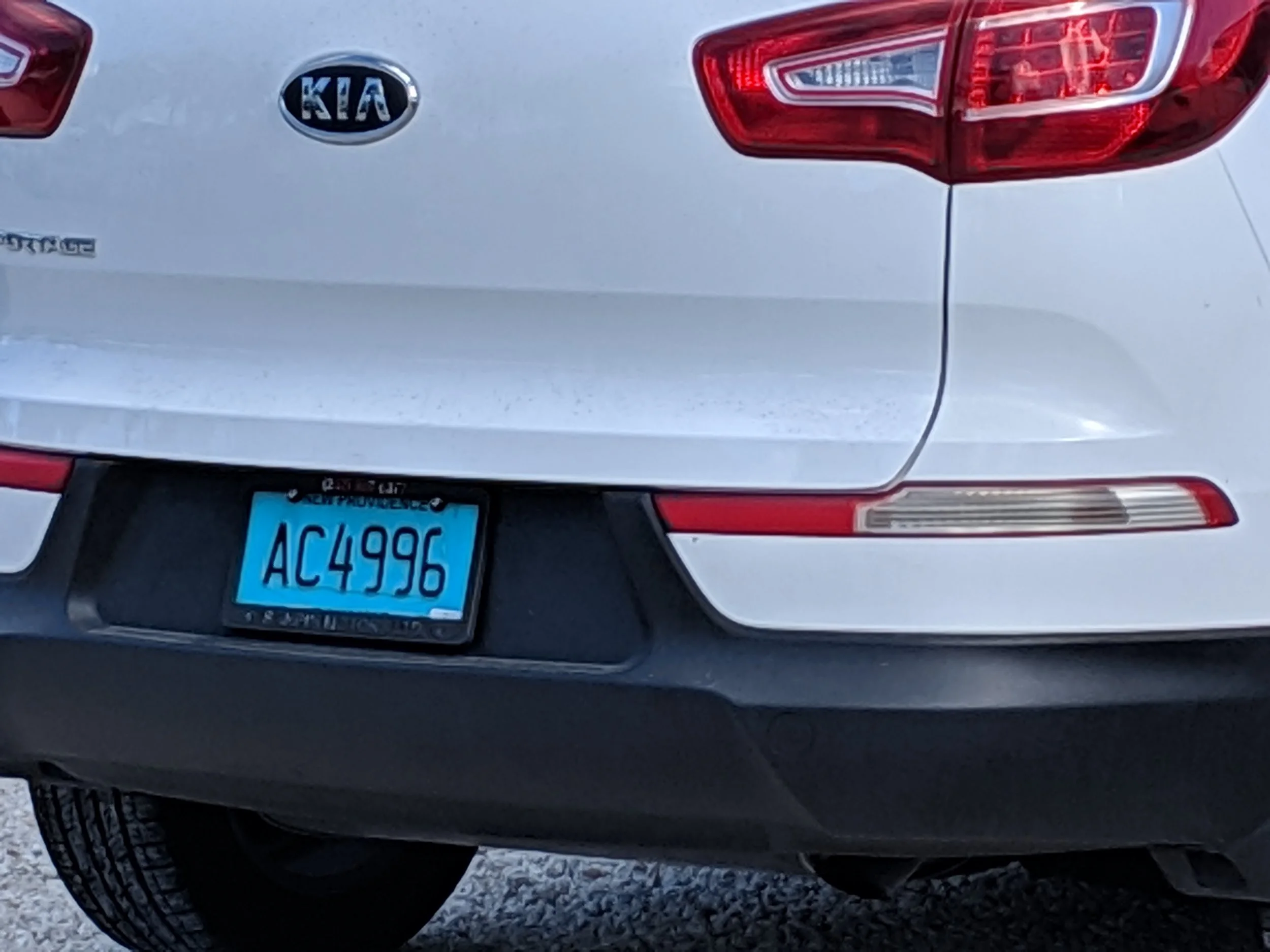 Even the license plates are the color of Bahamas water