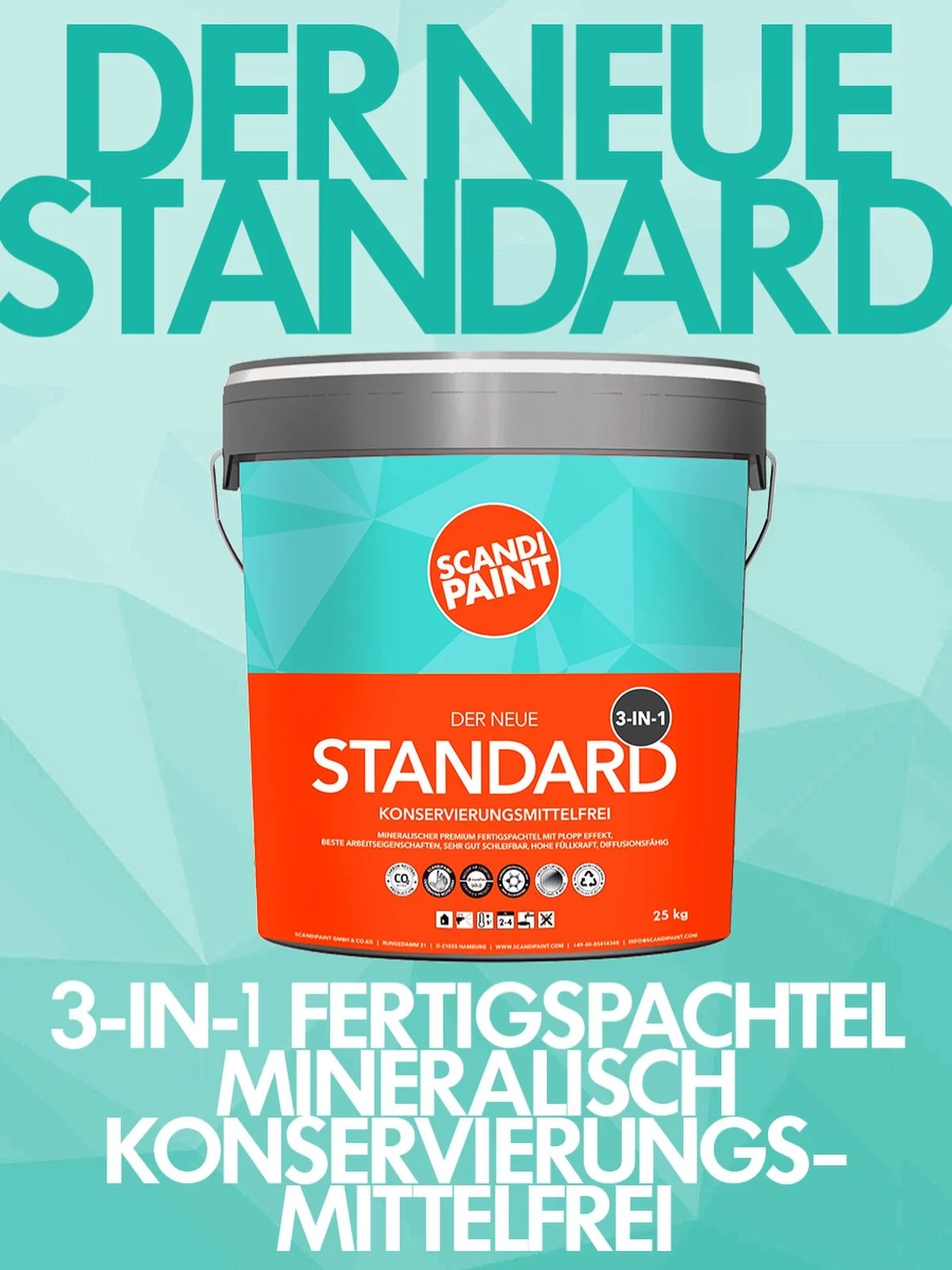 Wir definieren Spachtel neu.
Das ist der neue Scandipaint Standard.

Kein &bdquo;noch ein Produkt&ldquo;, sondern ein neuer Ma&szlig;stab f&uuml;r professionelles Arbeiten.

✔️ konservierungsmittelfrei
✔️ schneller aufbringen
✔️ besser abziehen
✔️ de