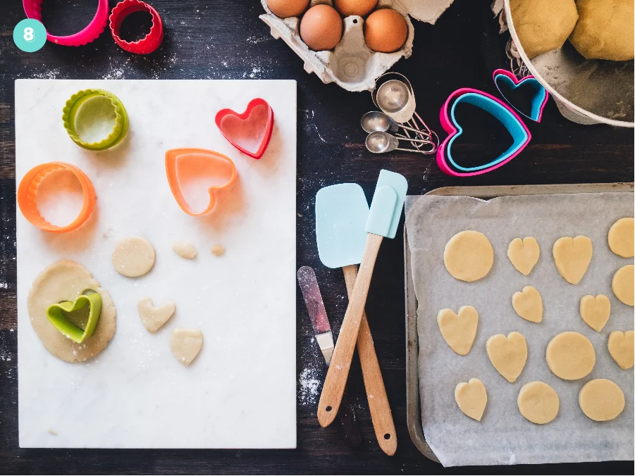 How to make EASY Strawberry & Tennis Ball Biscuits For a Wimbledon Themed Party or sporty celebration - Cutting out the dough