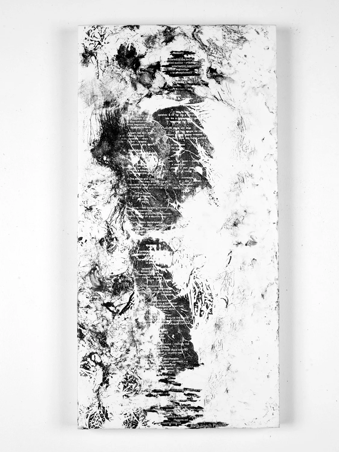 Memory (poem by Ruth Roach Pierson) Fax carbon, wax 20" x 24" 2012