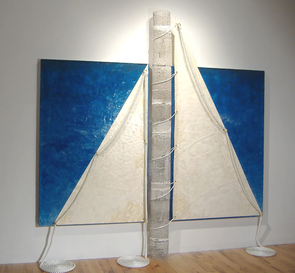 Microbial Passage Wax, pigment, ropes, wire, and grown salt crystals 8' x 8' x 1' 2002