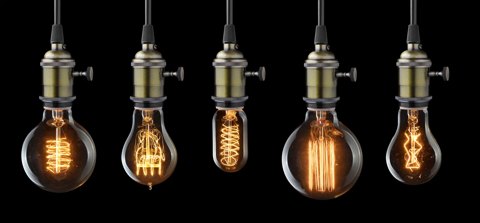 Repurposed Light Sockets Design Thought: Scavenge some electrical stores for used lighting sockets. Buy various styles of light bulbs such as Edison vintage or Victorian. Mix them up. Have the lights rewired for length if necessary depending on height of ceiling. After completing the restyling steps, group about five of the vintage lights together to create an industrial chandelier. If the space to be lit is roomier, add more sockets to the collection.