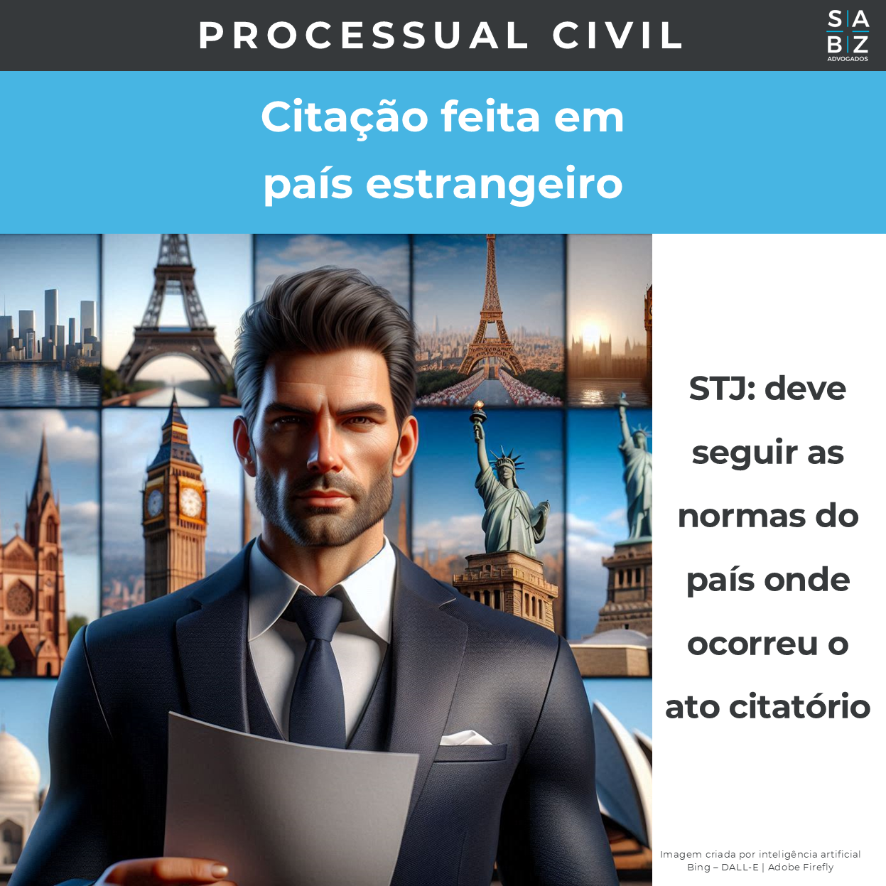 Processual Civil  - Citação feita em país estrangeiro