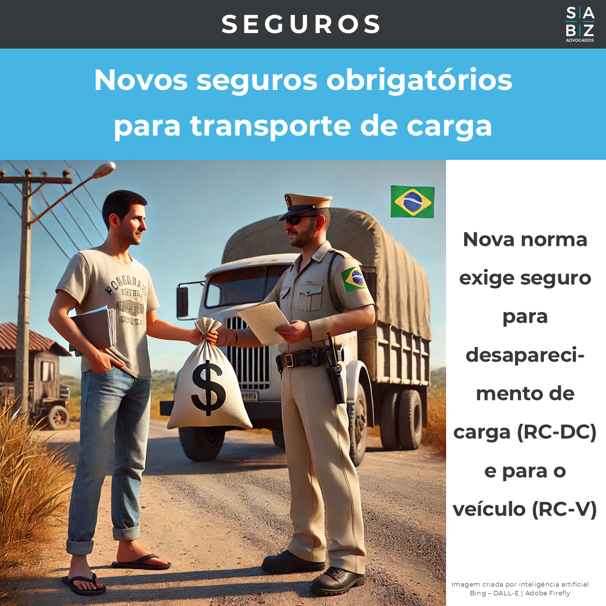 Seguros  - Novos seguros obrigatórios para transporte de carga