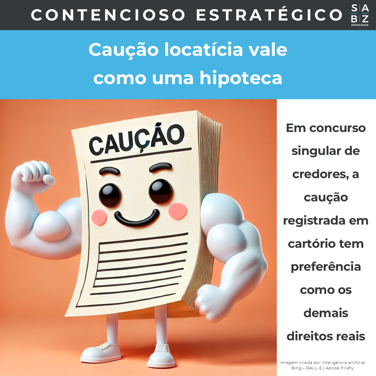 Contencioso Estratégico - Caução locatícia vale como uma hipoteca