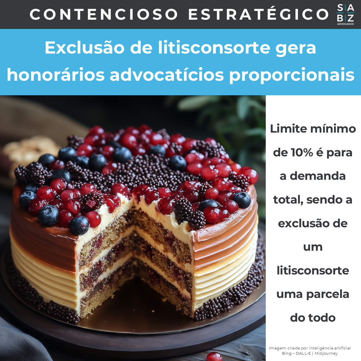 Contencioso Estratégico - Exclusão de litisconsorte gera honorários advocatícios proporcionais