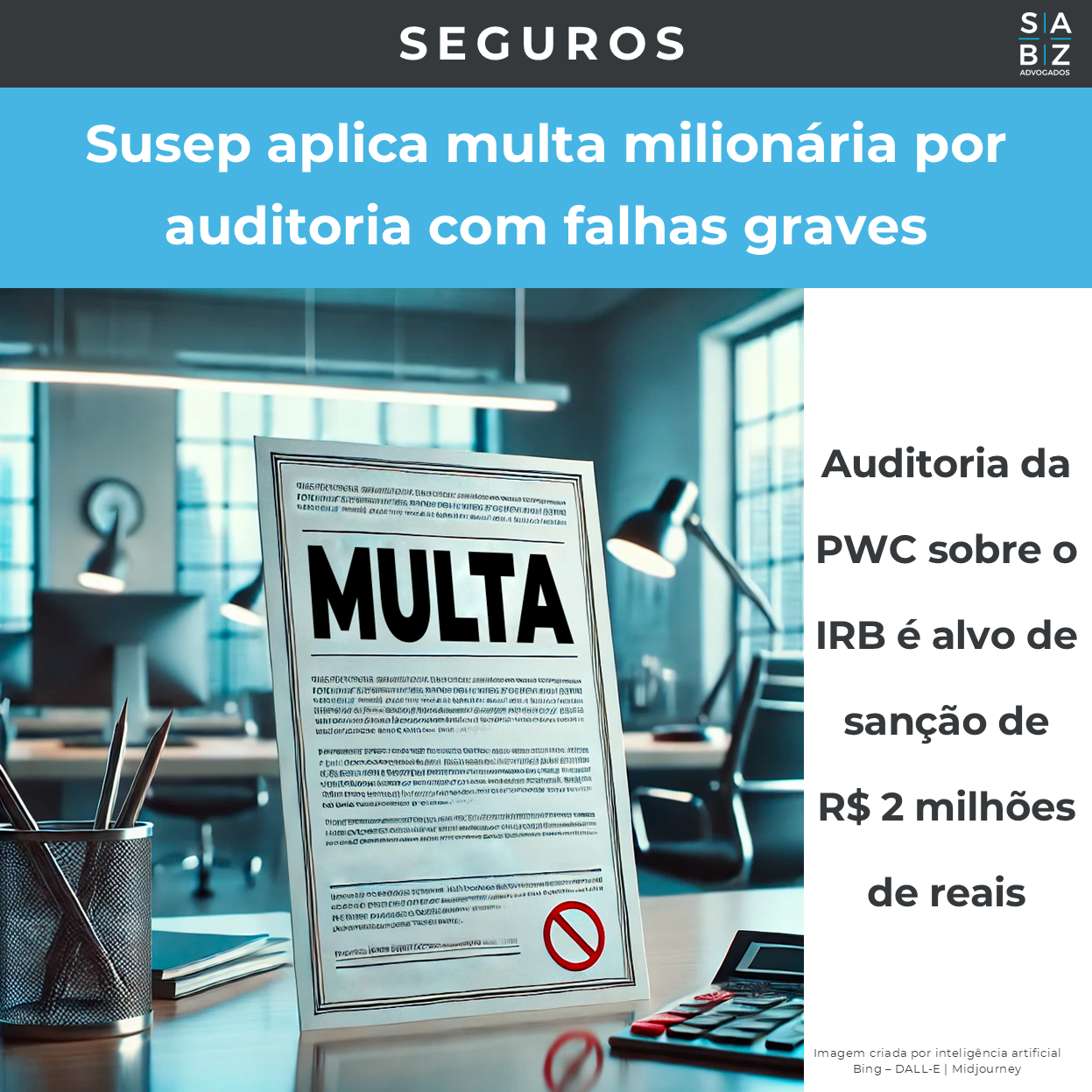 Seguros - Susep aplica multa milionária por auditoria com falhas graves