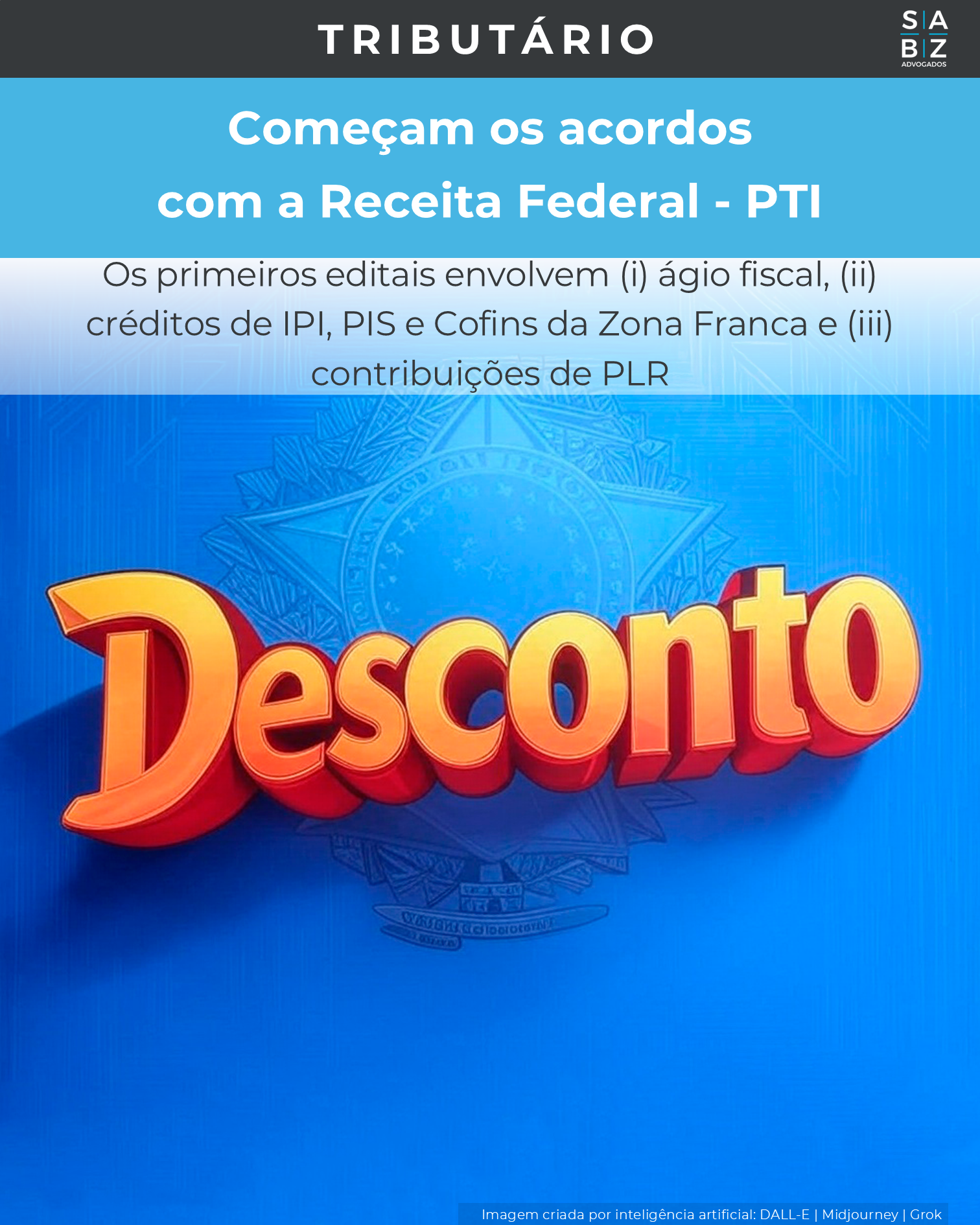 Tributário - Começam os acordos  com a Receita Federal - PTI