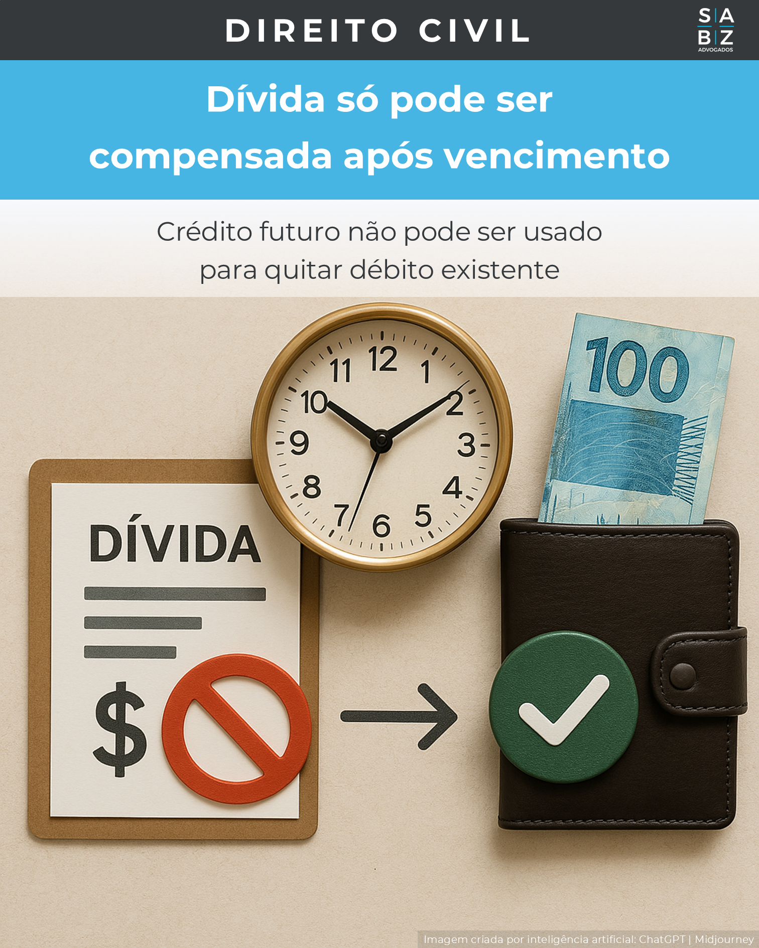Direito Civil - Dívidas só podem ser compensadas após vencimento