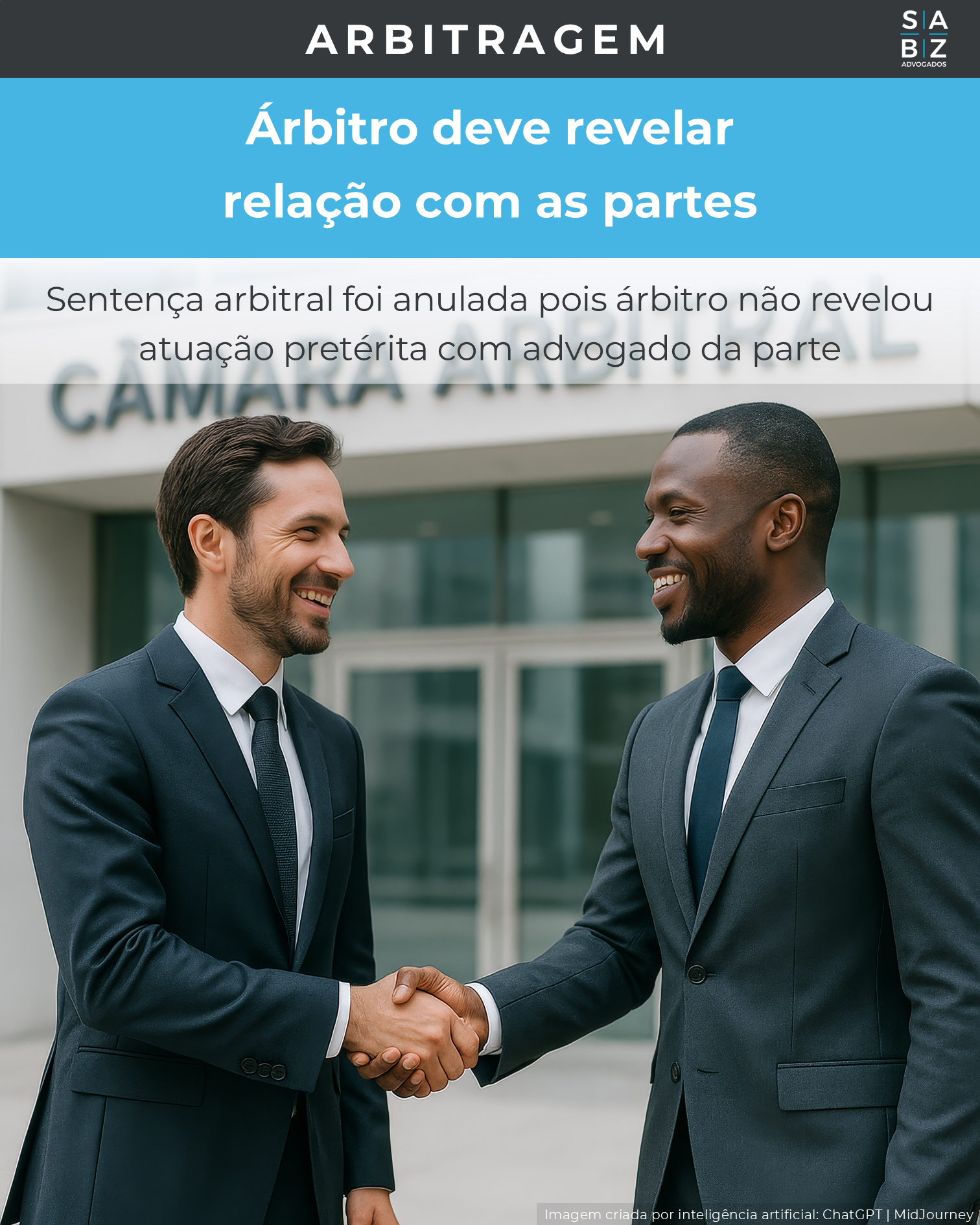 Arbitragem - Árbitro deve revelar relação com as partes