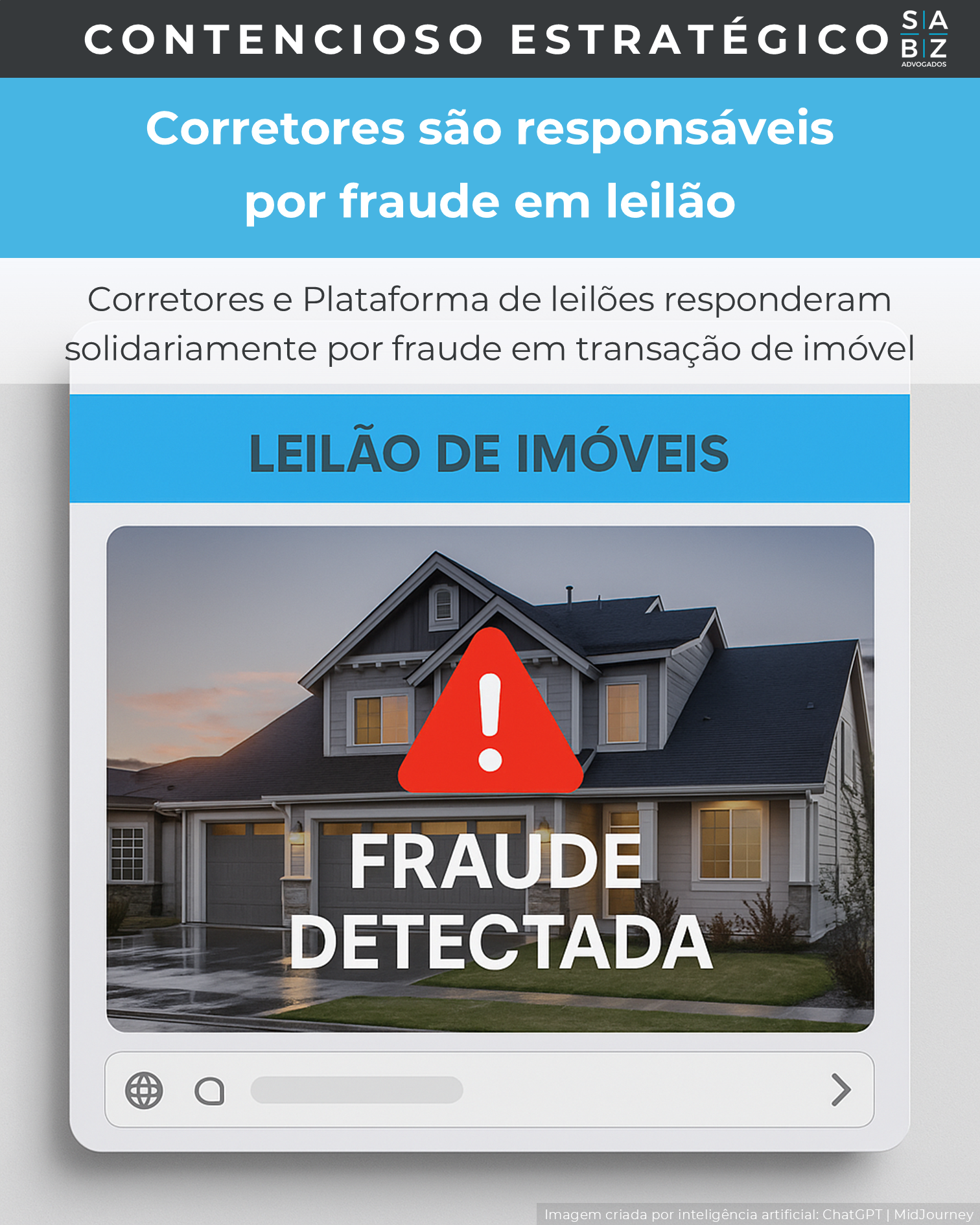 Contencioso Estratégico - Corretores são responsáveis por fraude em leilão