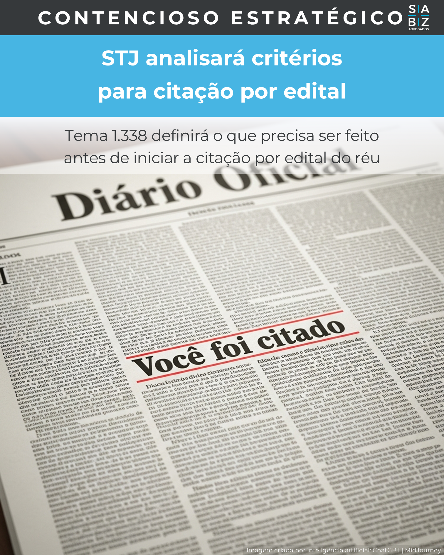 Contencioso Estratégico - STJ analisará critérios para citação por edital