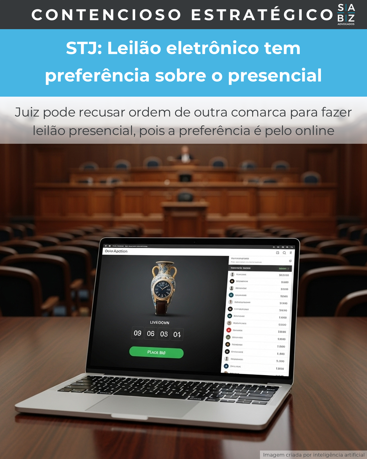 Contencioso Estratégico - STJ: Leilão eletrônico tem preferência sobre o presencial