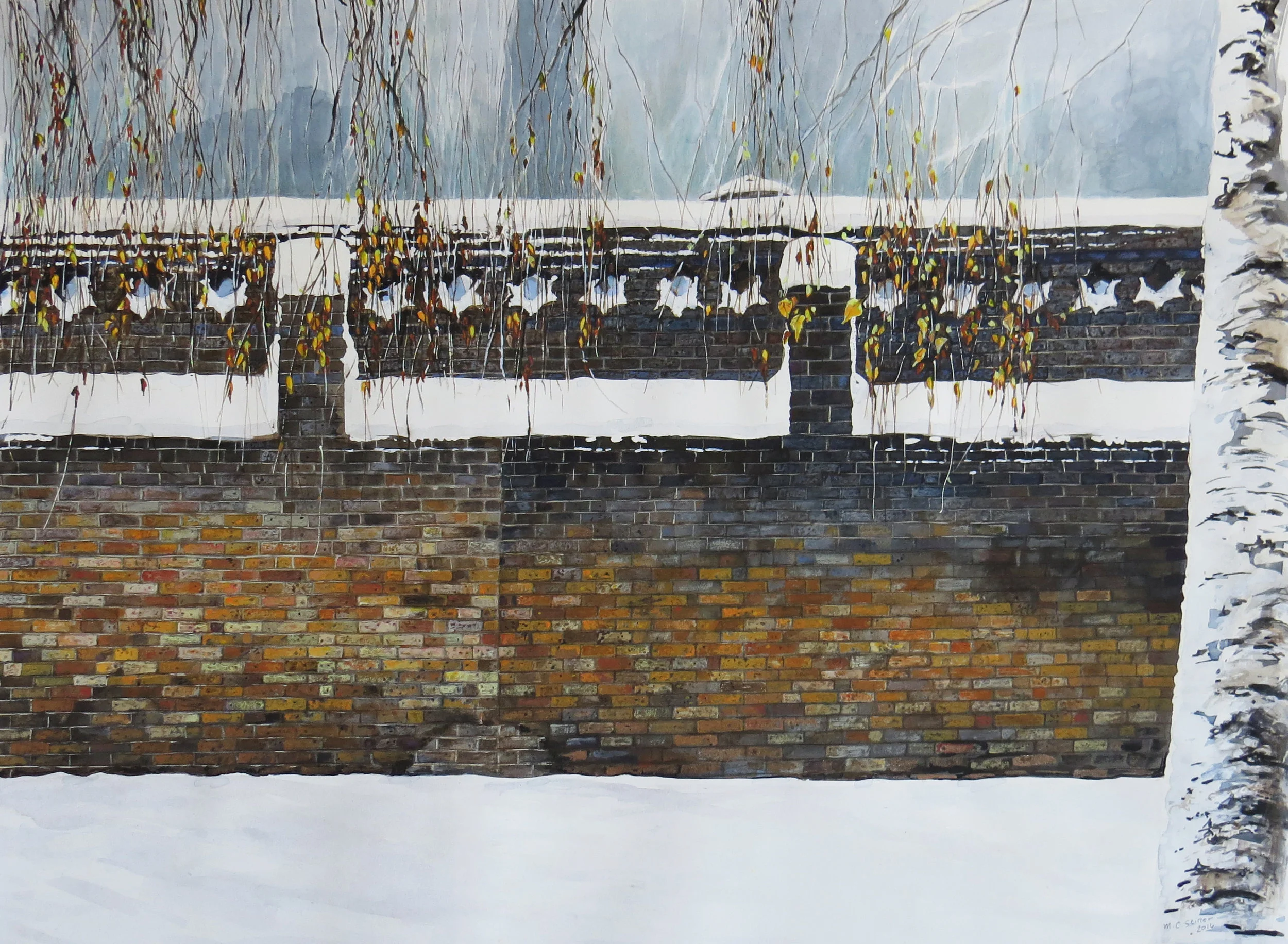 Snowy wall in Camden - MC Stiner