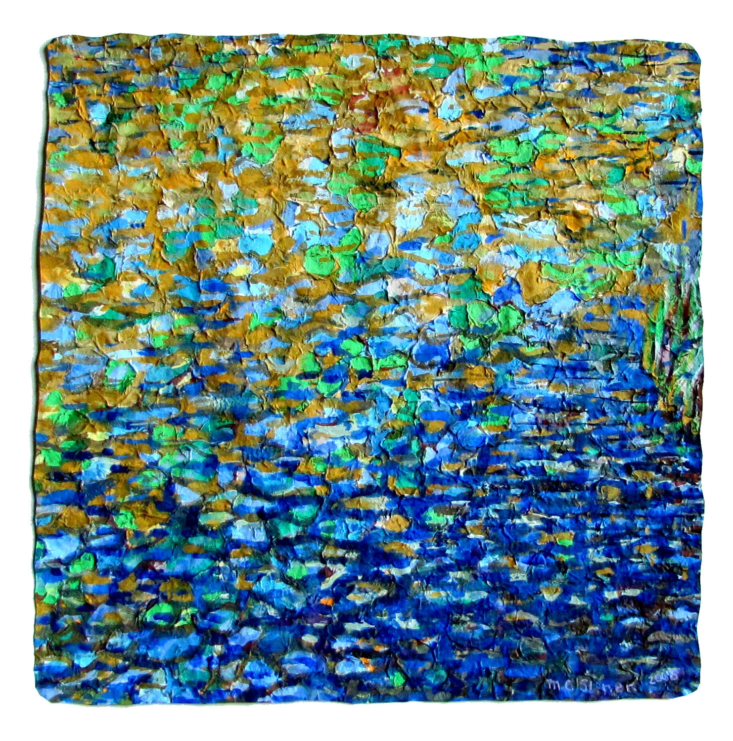 Pond surface (on textured paper) - MC Stiner
