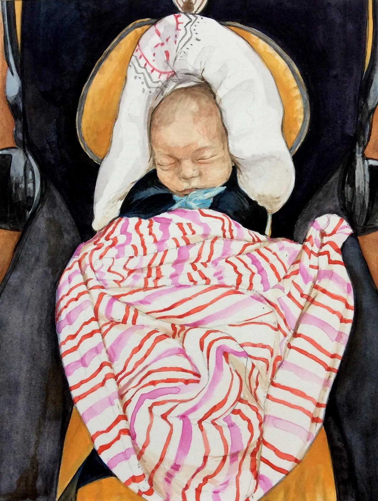 Baby asleep in car seat - MC Stiner